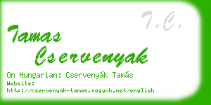 tamas cservenyak business card