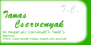 tamas cservenyak business card